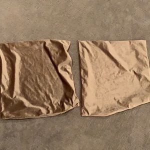 Set of two throw pillow covers brushed velvet